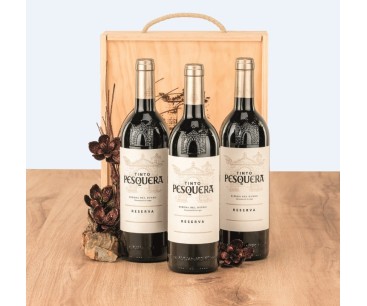 Caja madera Vino Pesquera reserva 6023
