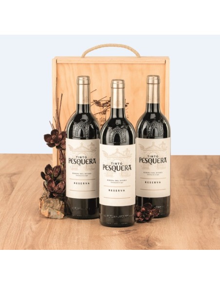 Caja madera Vino Pesquera reserva 6023
