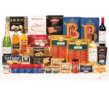 Lote Navidad con whisky-Ron y embutidos ibéricos 380