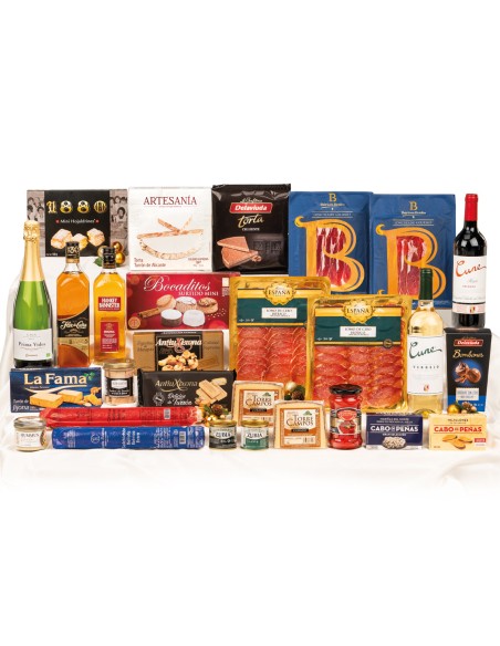 Lote Navidad con whisky-Ron y embutidos ibéricos 380