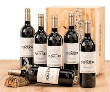 Caja madera Vino Pesquera crianza 6024