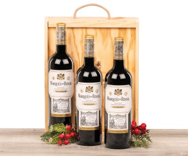 Caja madera Marqués de Riscal Reserva 6015