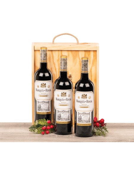 Caja madera Marqués de Riscal Reserva 6015