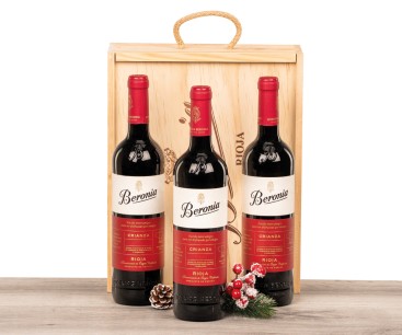 Caja madera Vino Beronia Crianza 6005