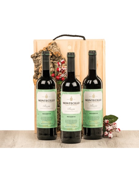 Caja madera Vino Montecillo Reserva 6006