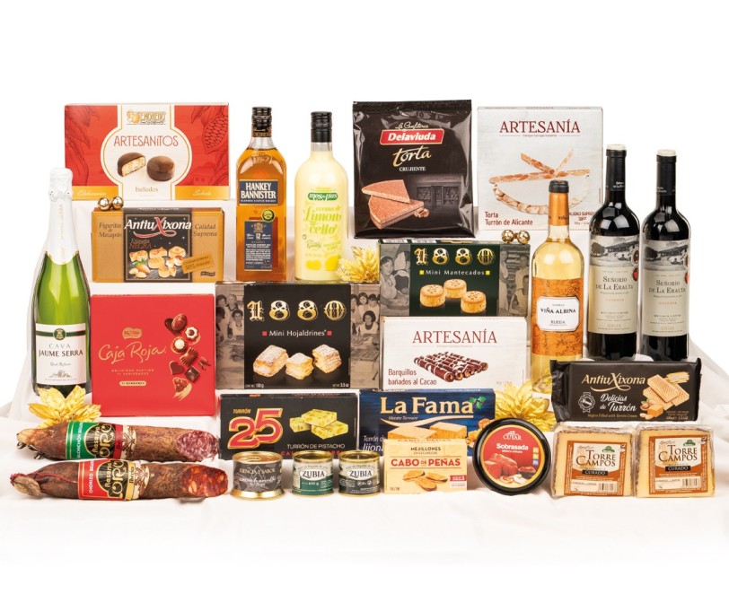 Lote de Navidad con licores y embutido ibérico 370