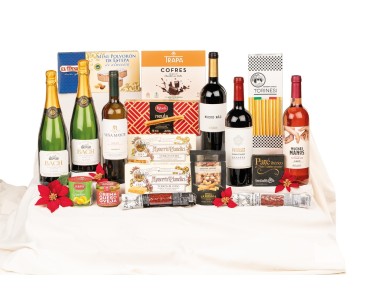Lote de Navidad para empresas con cava Bach Extrísimo y embutidos ibéricos
