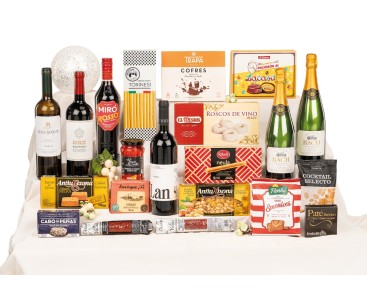 Lote de Navidad para empresas con Rioja LAN Reserva y cava Bach Extrísimo
