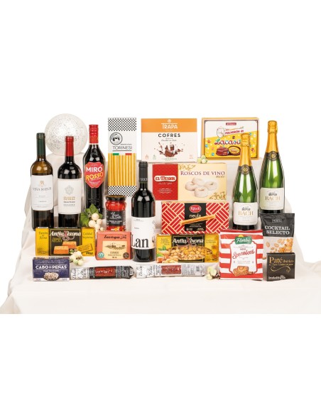 Lote de Navidad para empresas con Rioja LAN Reserva y cava Bach Extrísimo