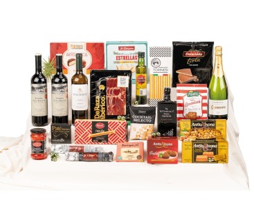 Lote de Navidad para empresas con ginebra The Botanicals y Rioja Reserva