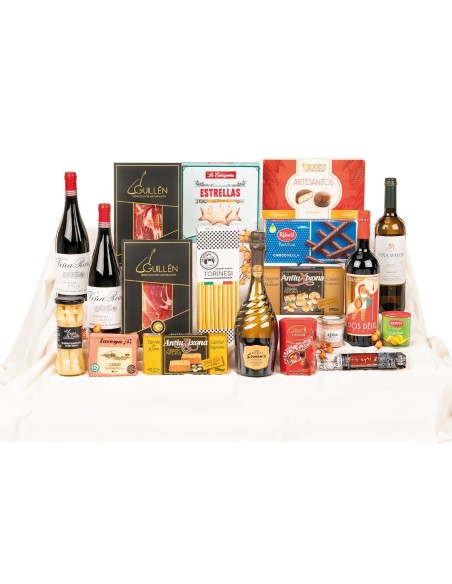 Lote de Navidad para empresas con cava Ars Collecta y paleta ibérica Guillén