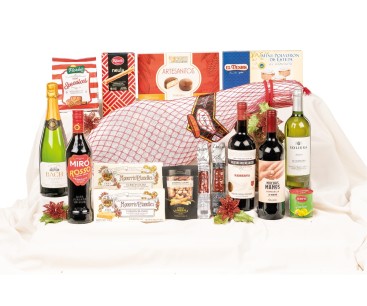 Lote de Navidad premium con paleta Llorente Gran Reserva en RolinBox con ruedas