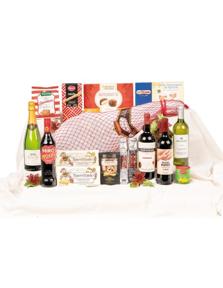 Lote de Navidad premium con paleta Llorente Gran Reserva en RolinBox con ruedas