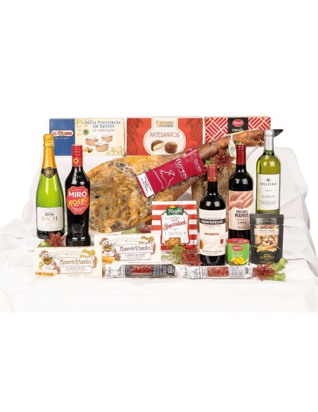Lote de Navidad premium con paleta cebo ibérica Ramos en RolinBox con ruedas