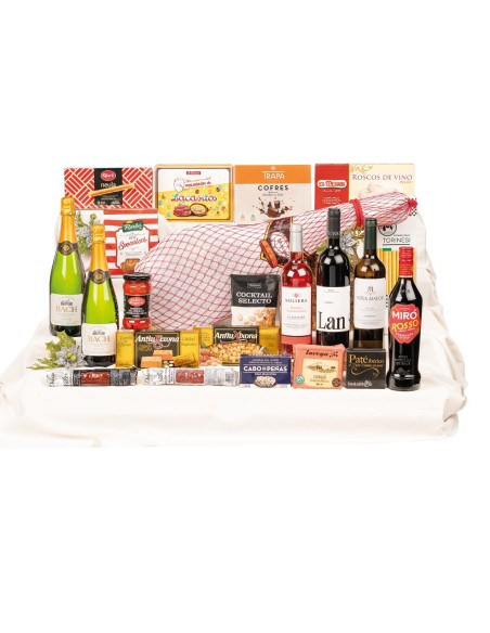 Lote de Navidad premium con paleta Llorente, Rioja LAN Reserva y RolinBox