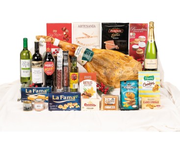 Lote de Navidad con jamón Reserva Sánchez Alcaraz y queso Torrecampos en RolinBox