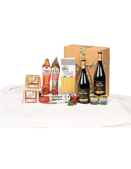 Surtido de Navidad Gourmet con Rioja MONTE REAL y productos ibéricos