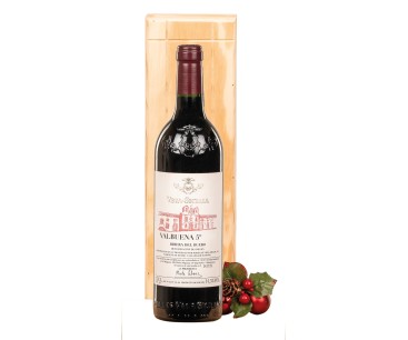 Botella de vino Vega Sicilia Valbuena 5º Ribera del Duero en caja de madera