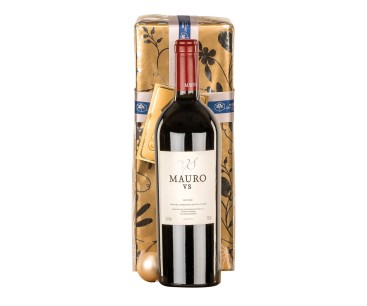 Botella de vino Mauro Vendimia Seleccionada en estuche de cartón individual