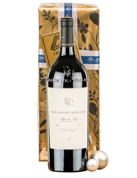 Botella de vino Pago de los Capellanes Reserva Ribera del Duero en estuche