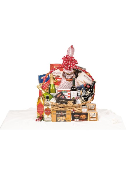 Cesta arco alto especial con paleta Llorente, ginebra British Premium CWSA y cava Codorniu