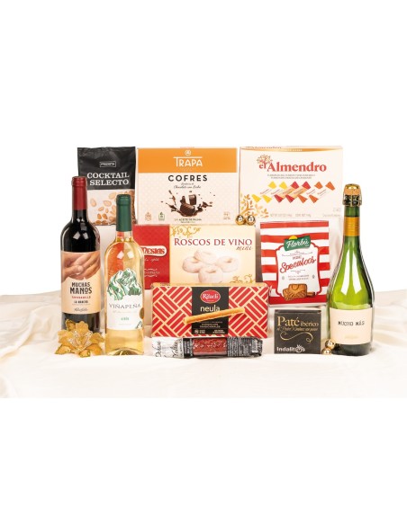 Lote de Navidad para empresas con chorizo ibérico Dehesa del Yeltes y vinos