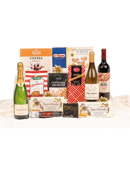 Lote de Navidad gourmet con chorizo ibérico bellota y cava Heretat el Padruell