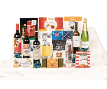 Lote de Navidad para empresas con paleta Deraza y Rioja Señorío de la Eralta