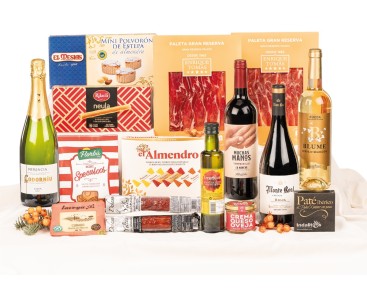 Lote de Navidad para empresas con paleta Enrique Tomás y queso Lavega