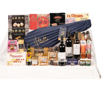 Lote de Navidad lujo con paleta bellota 100% ibérica Cinco Jotas y queso Torrecampos