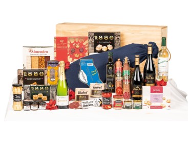 Surtido navidad gourmet con paleta BENITO en caja de madera