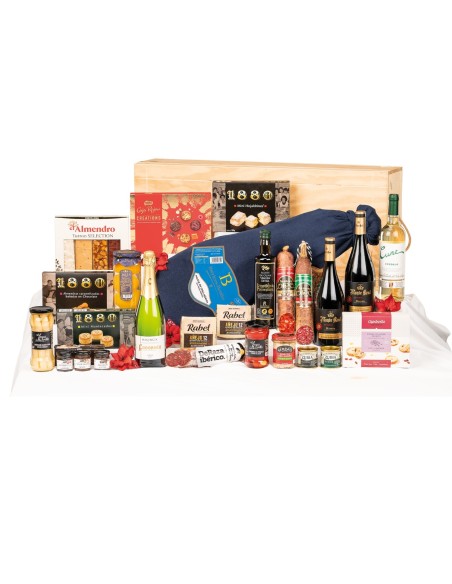 Surtido navidad gourmet con paleta BENITO en caja de madera